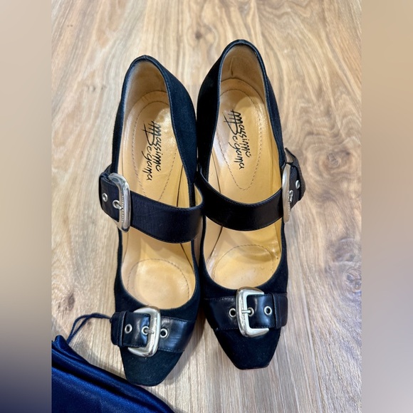 Massimo Dogama Black Suede Platform Mary Jane Heels Made in Italy EU 41 - Picture 3 of 8